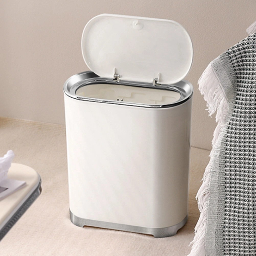 Push-Type Trash Can Bedroom Dustbin Modern Waste Bin Bathroom Garbage Bin