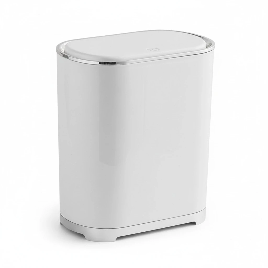 Push-Type Trash Can Bedroom Dustbin Modern Waste Bin Bathroom Garbage Bin