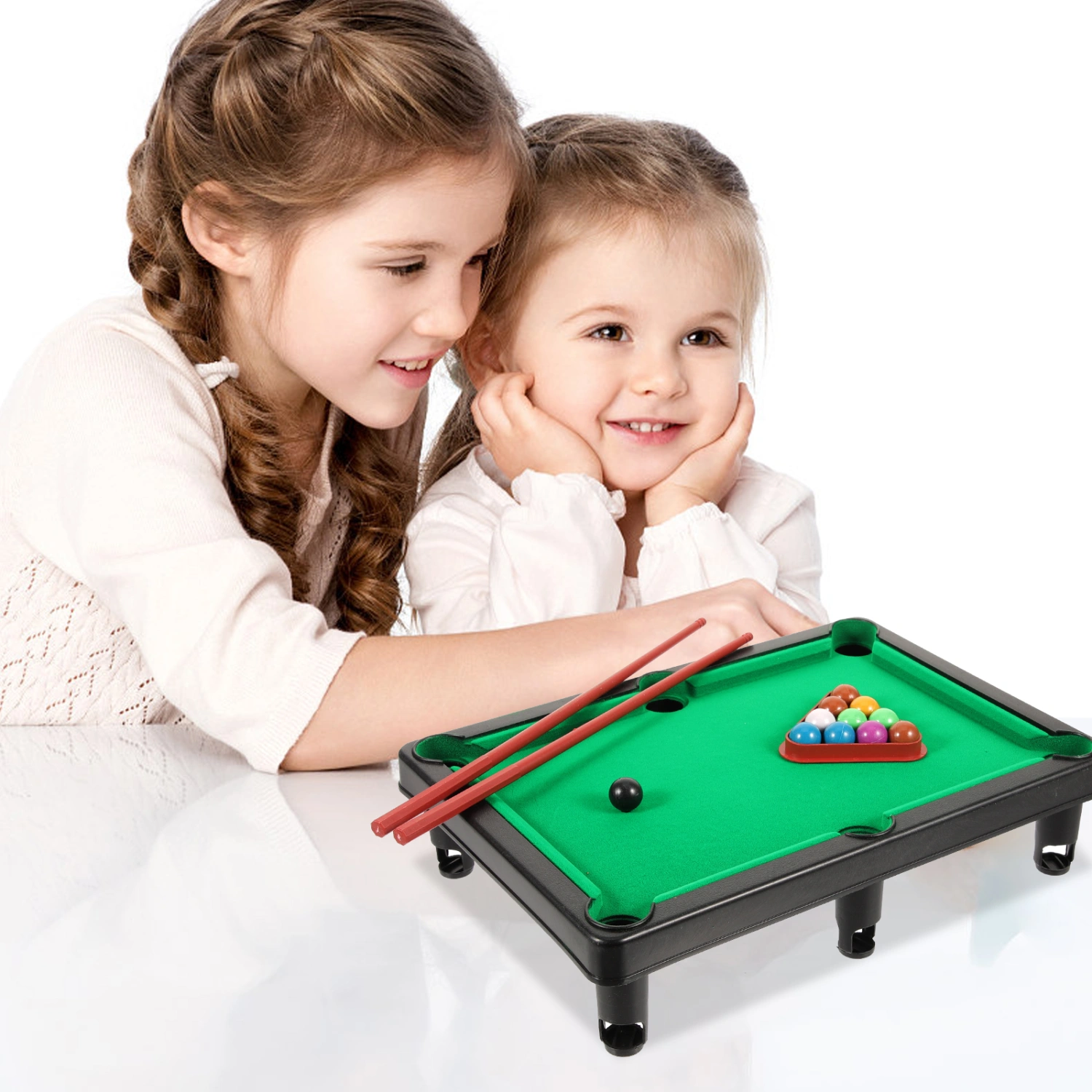 1 Set of Mini Table Billiards Game Home Desktop Billiards Game Toy Pool Table Plaything Props