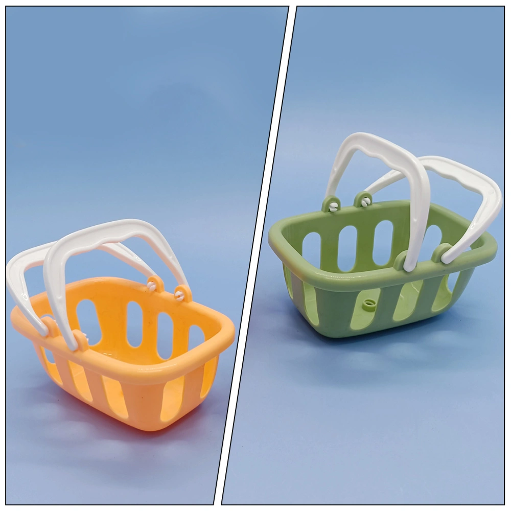 20pcs Compact Handheld Basket Kids Use Mini Shopping Basket Multi-functional Mini Plastic Basket