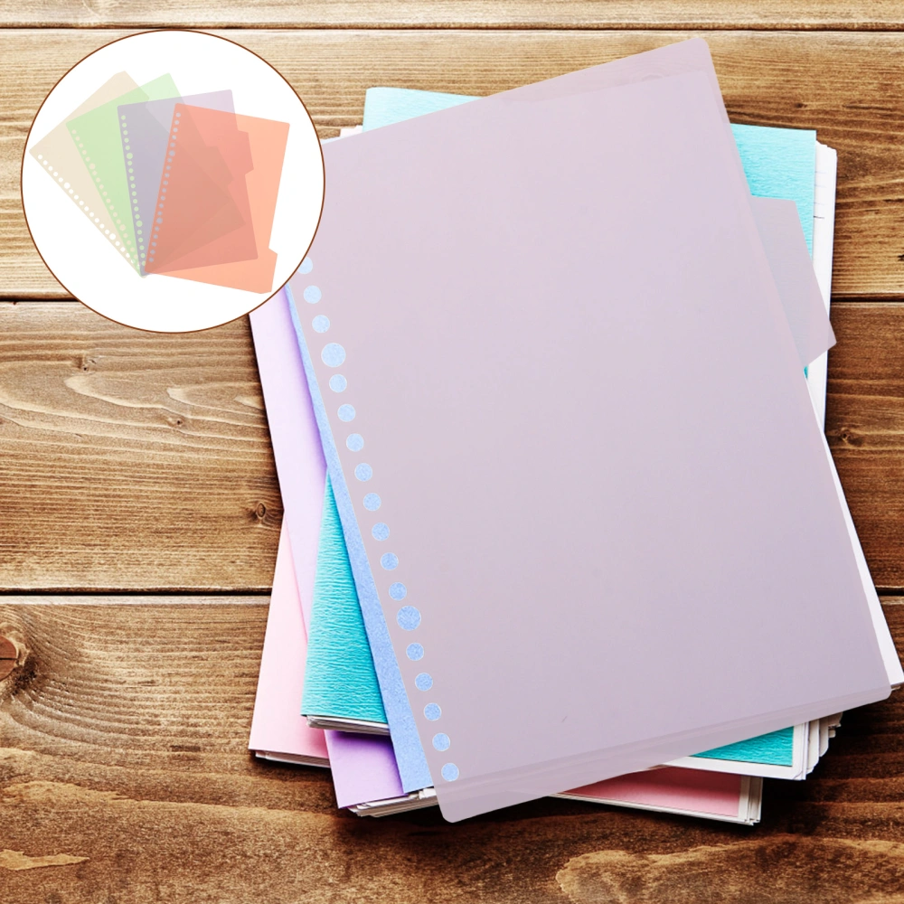 12 Sets of Plastic Binder Dividers Notepad Binder Dividers Tabs Loose-leaf Page Markers