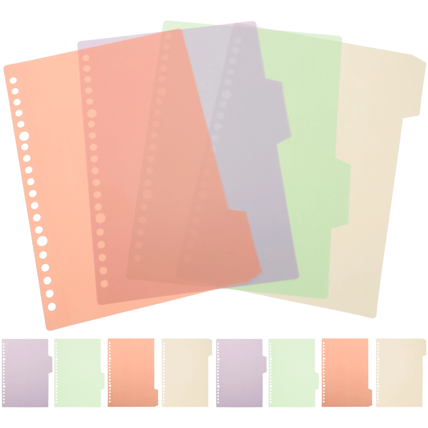 12 Sets of Plastic Binder Dividers Notepad Binder Dividers Tabs Loose-leaf Page Markers