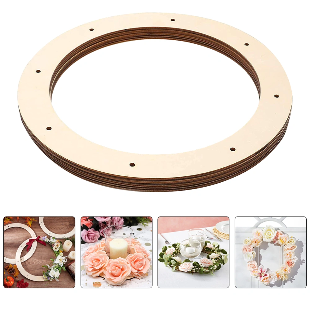 2Pcs Chic Wood Crafts Wreath Frames DIY Wreath Hoops Practical Wreath Making Rings