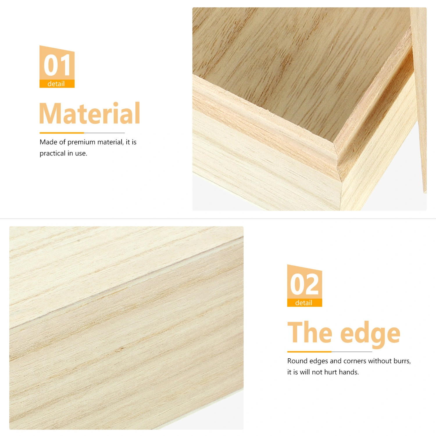 Wood Recipe Storage Box Wood Card Box Storage Case Kitchen Countertop Organizer
