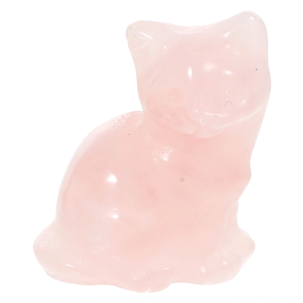 Crystal Craft Cat Decoration Small Cat Figurine Crystal Kitten Statue Ornament