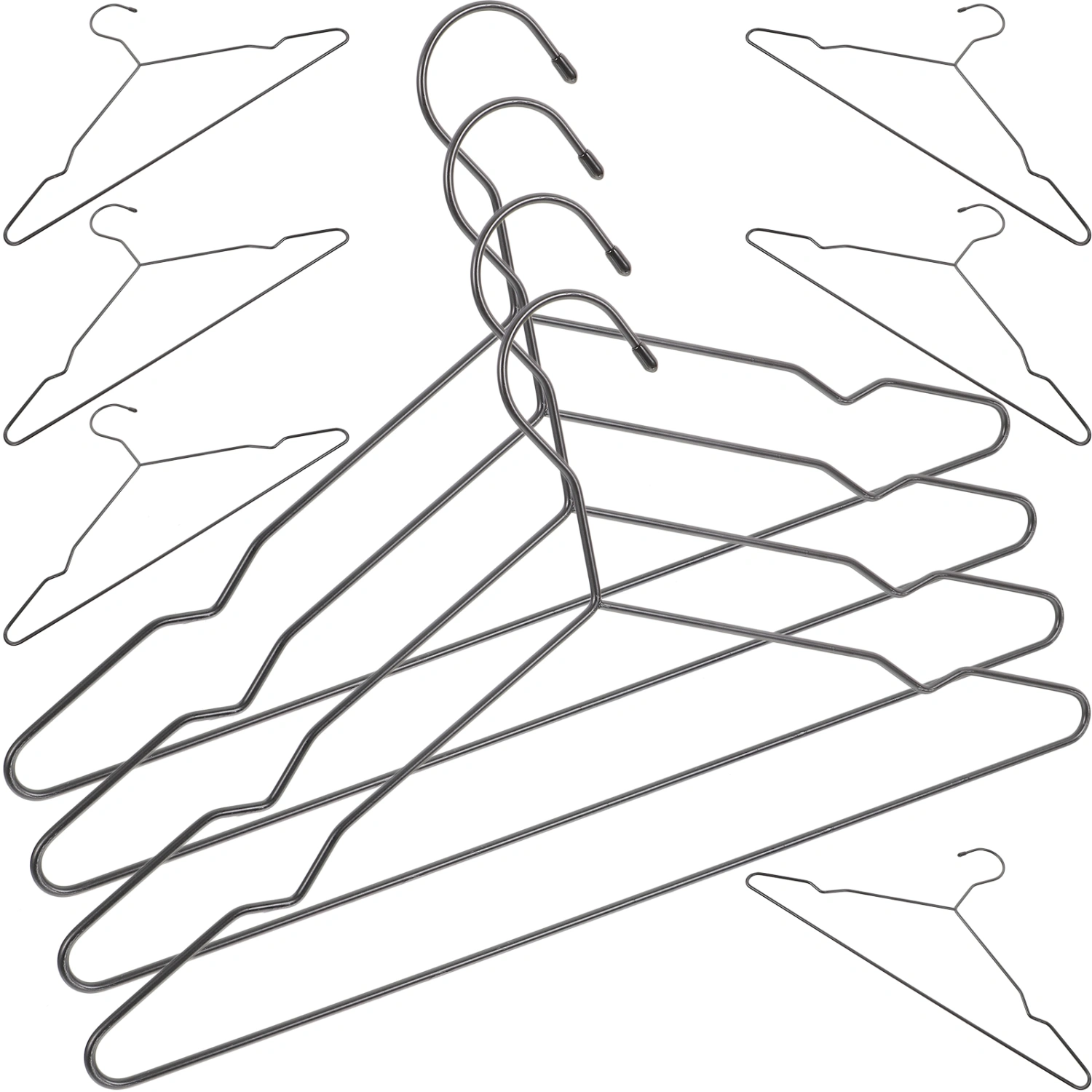 10pcs Clothes Hangers Wardrobe Closet Hangers Metal Pants Hangers Heavy Duty Coat Hangers