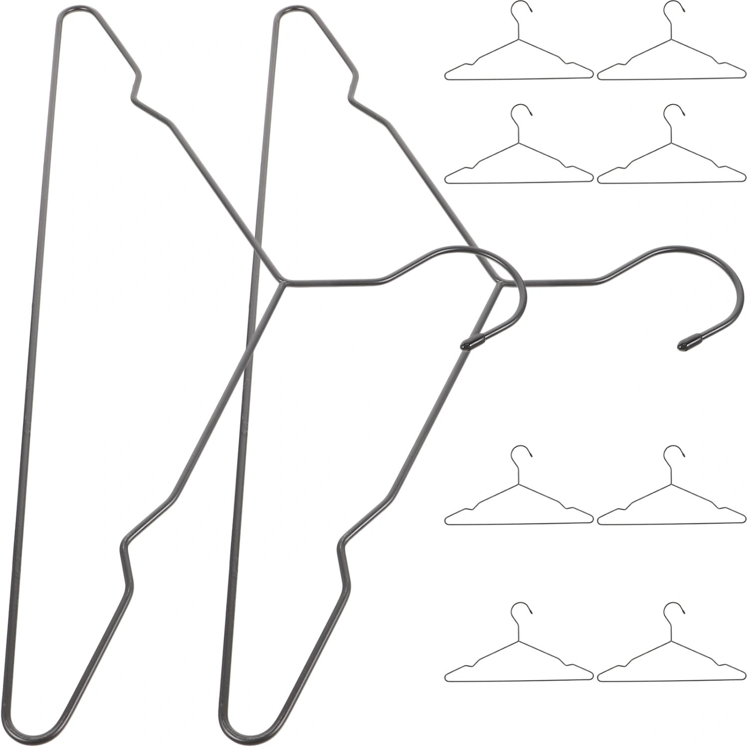 10pcs Clothes Hangers Wardrobe Closet Hangers Metal Pants Hangers Heavy Duty Coat Hangers