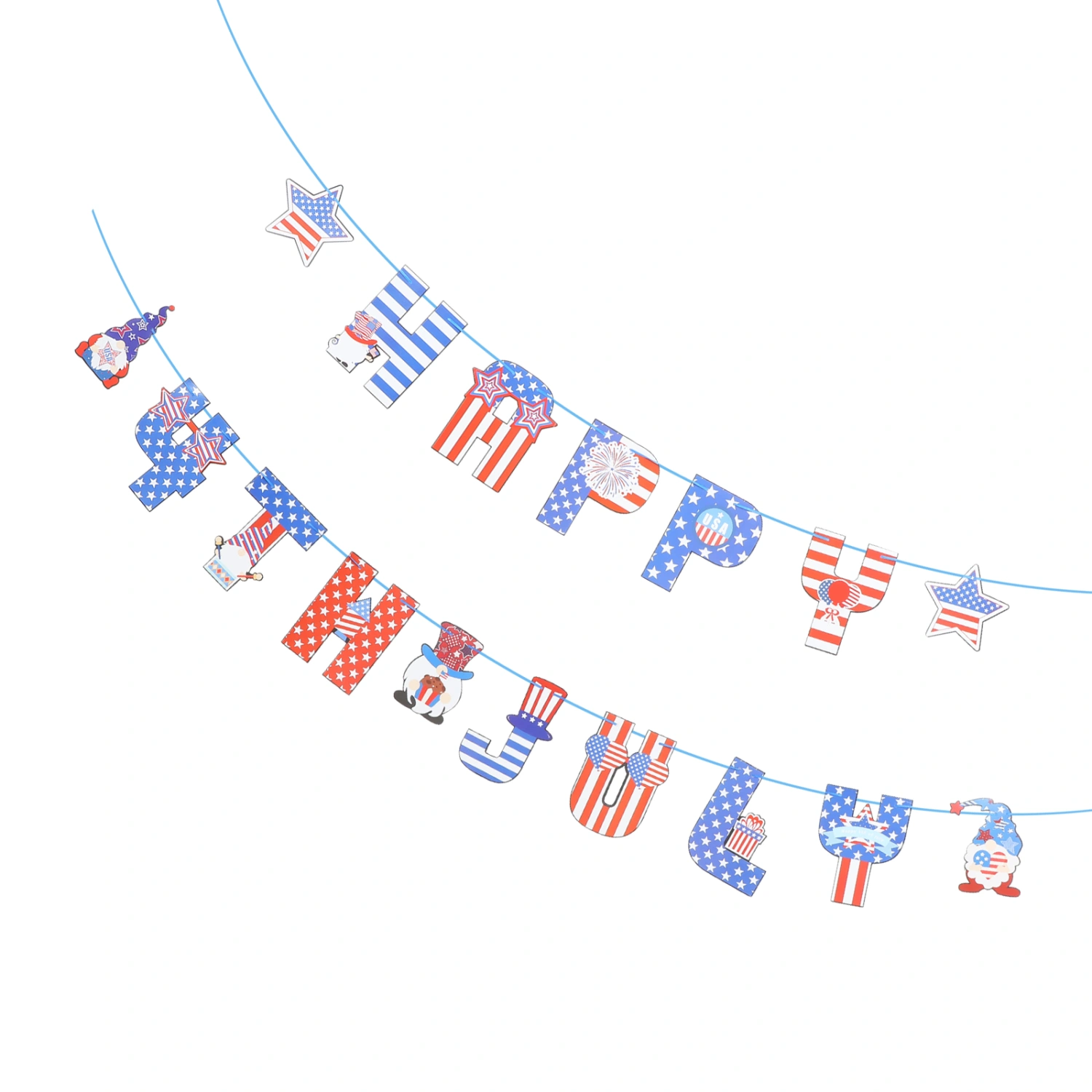 1 Set 4th of July Banner Fourth Of July Party Ornament Banner Party Decorative Banner