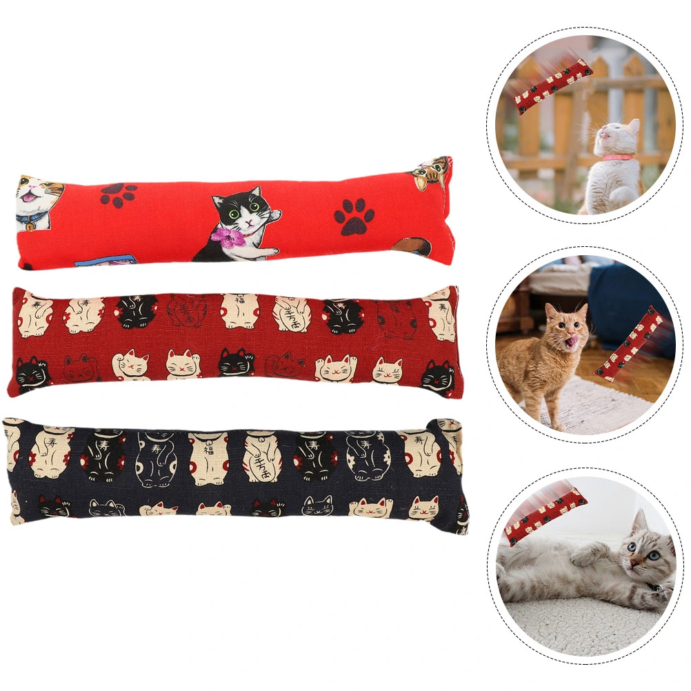 3Pcs Catnip Toys for Cat Interactive Cat Toys Cat Chew Pillow Toy Kitten Toys Cat Teaser Toys