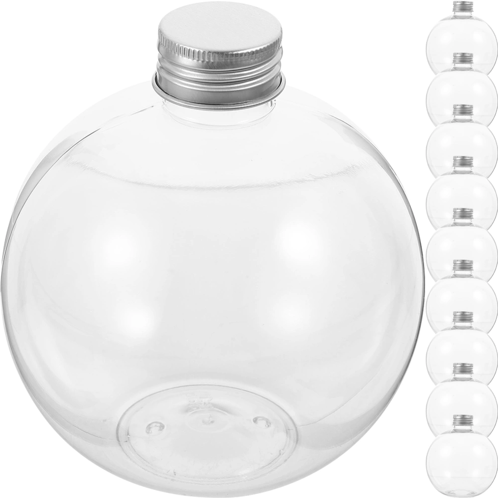 10pcs Transparent Light Bulb Bottle Empty Diy Bottle Multi-functional Water Bottle Bulb Drinking Bottle