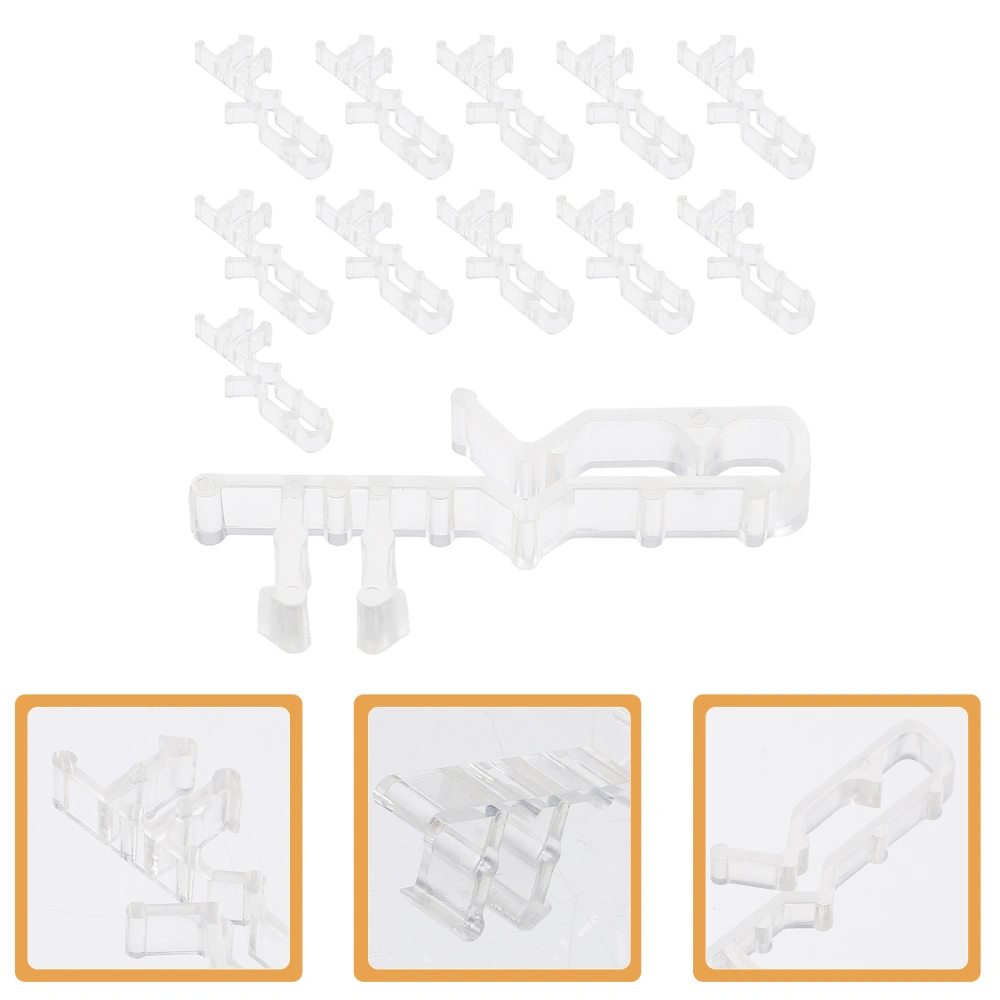 12pcs Hidden Valance Clips Clear Window Blinds Repair Clips Acrylic Valance Retainer Clips