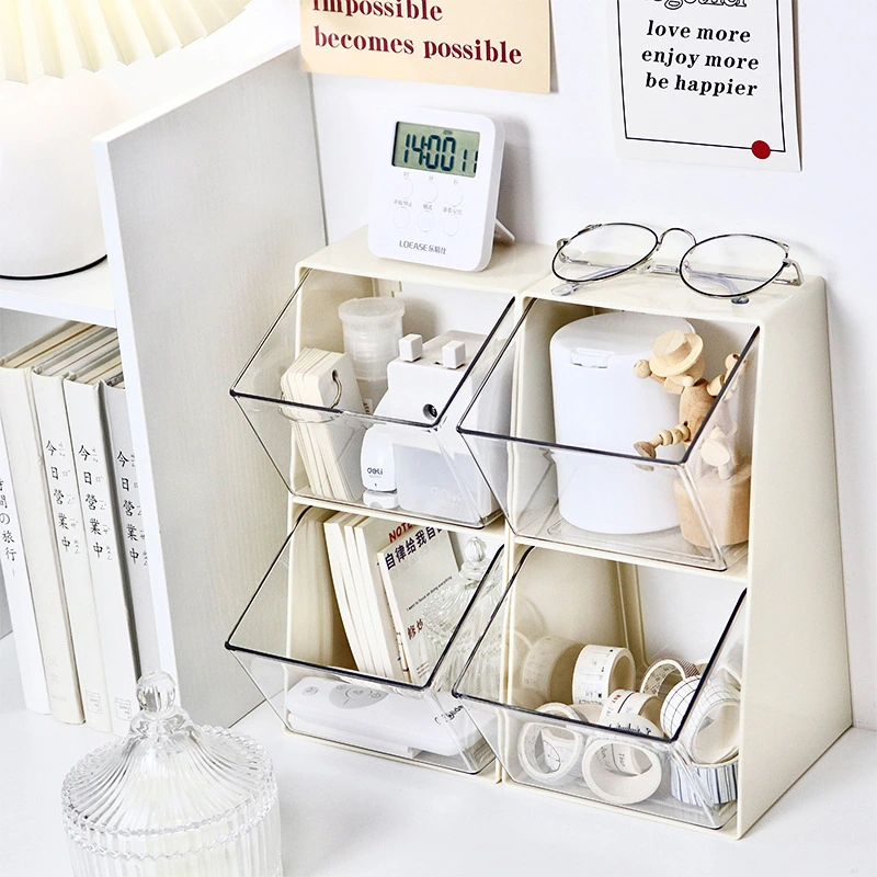 Desktop Tea Bag Storage Box Coffee Bag Holder Office Double-layer Tea Bag Organizer
