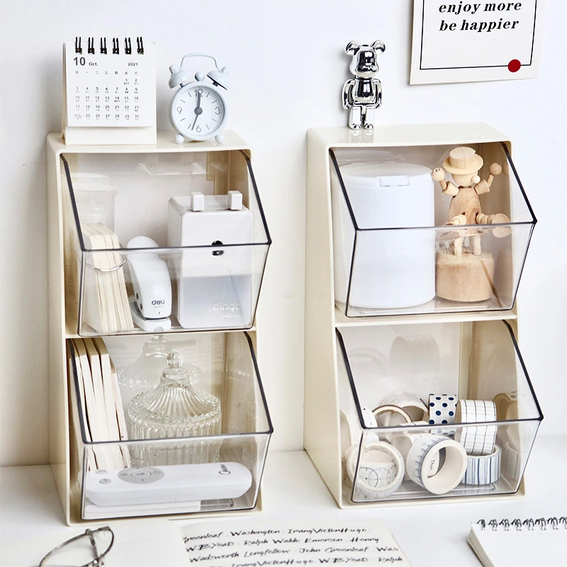 Desktop Tea Bag Storage Box Coffee Bag Holder Office Double-layer Tea Bag Organizer