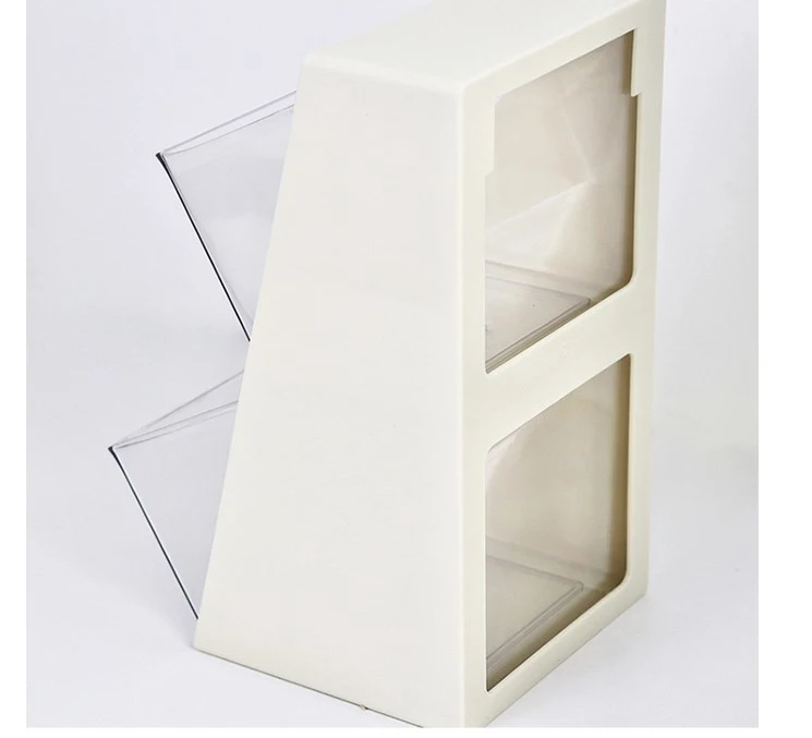 Desktop Tea Bag Storage Box Coffee Bag Holder Office Double-layer Tea Bag Organizer