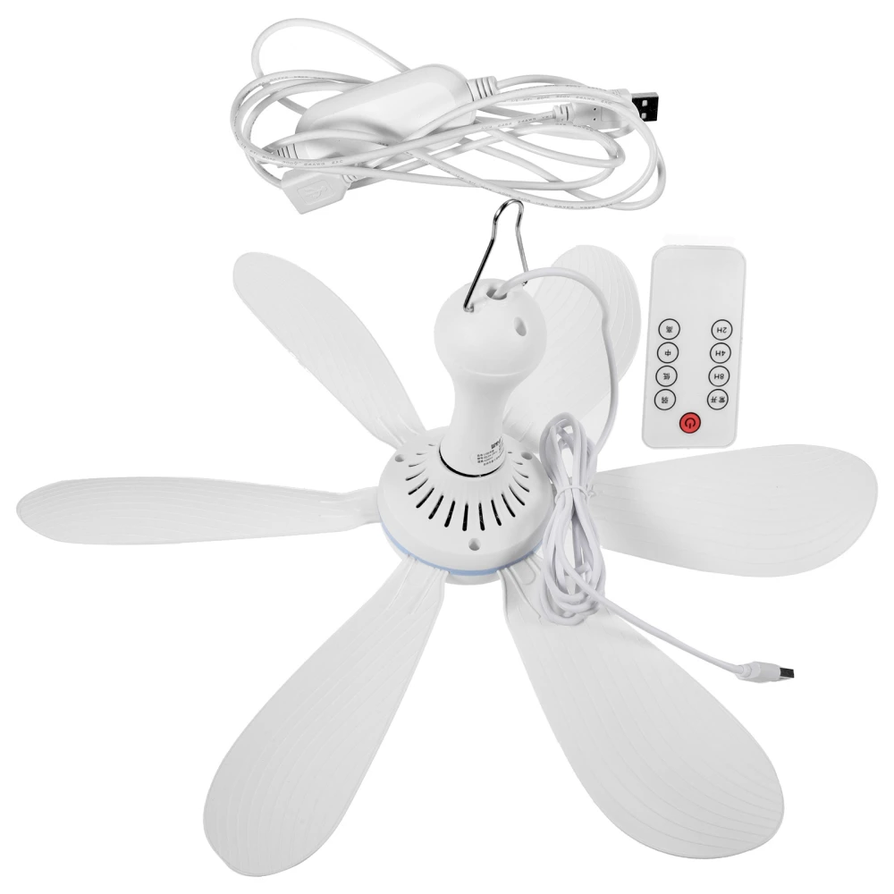 Portable Ceiling Fan Outdoor Hanging Tent Fan USB Camping Outdoor Hanging Fan