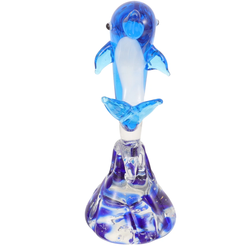 Glass Dolphin Collectible Figurine Glass Sea Animal Ornament Sea Animal Dolphin Statue