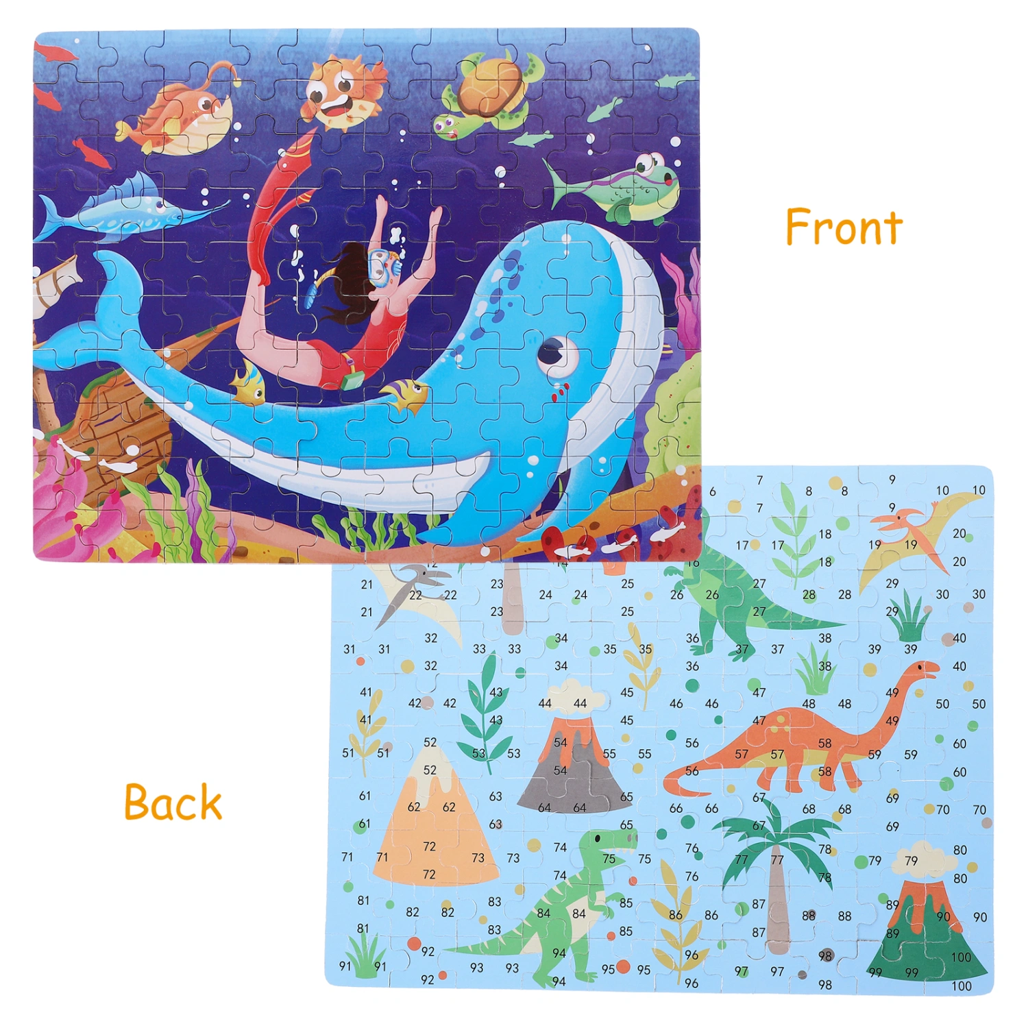 1 Set Paper Puzzles for Toddlers Paper Sea World Puzzle Paper Puzzles for Toddlers Preschool Puzzles