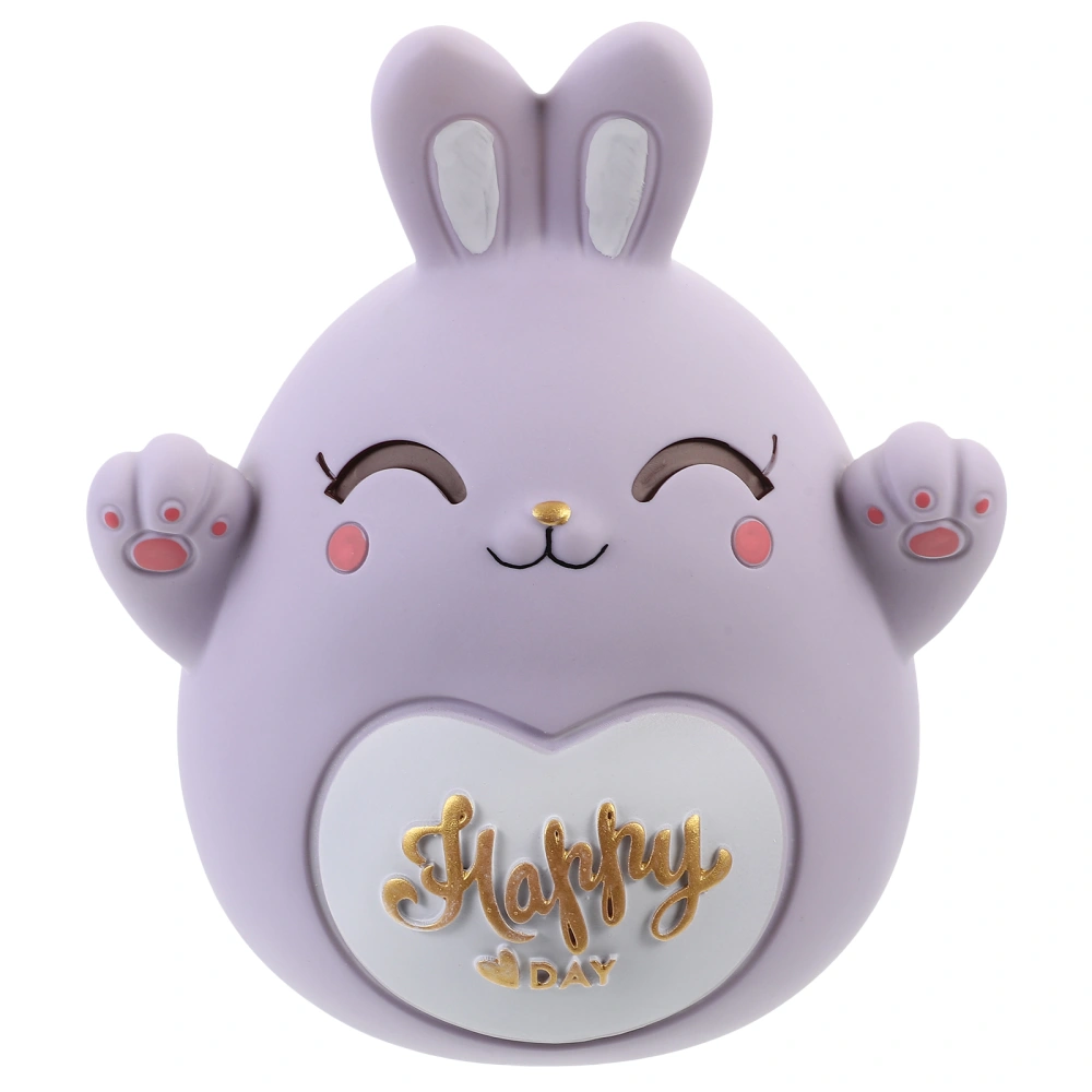 Unbreakable Piggy Bank Lovely Bunny Shaped Money Pot Coin Saving Pot Desktop Decor