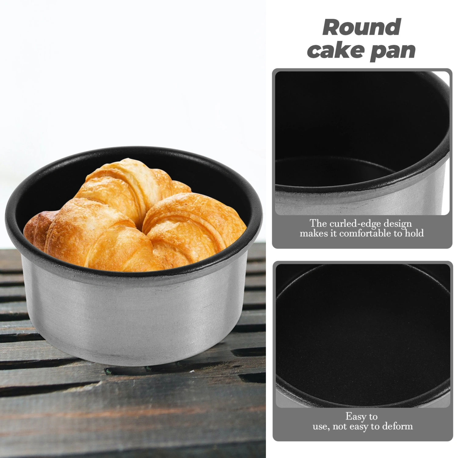 Mini Cake Pan Metal Cake Mold Aluminum Round Bread  Pan Cheese Cake Baking Nonstick Pan
