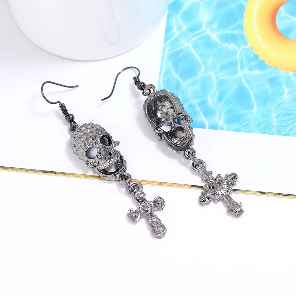 1 Pair Gothic Earrings Dangle Earrings Skeleton Earrings Punk Ear Jewelry Women Earrings