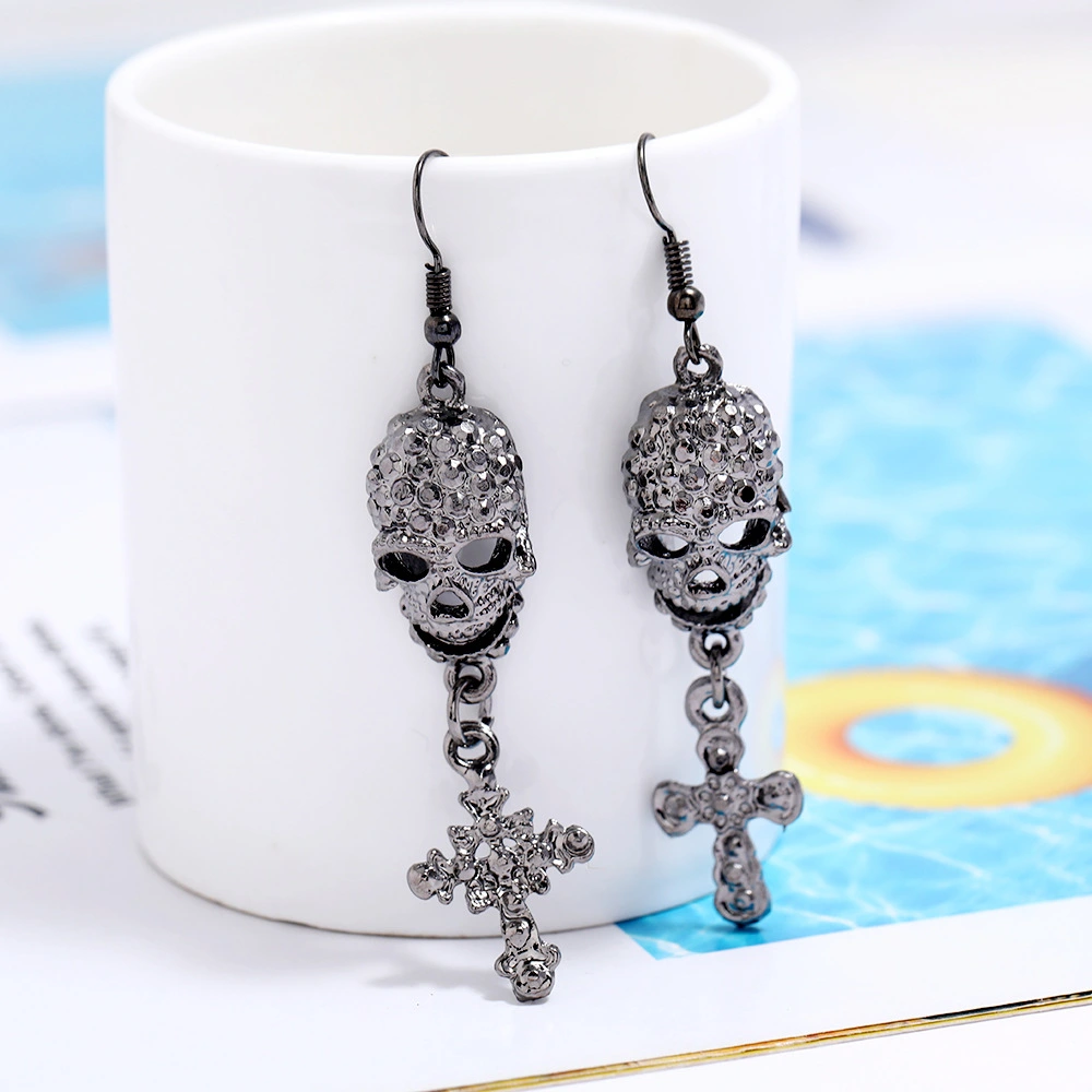 1 Pair Gothic Earrings Dangle Earrings Skeleton Earrings Punk Ear Jewelry Women Earrings