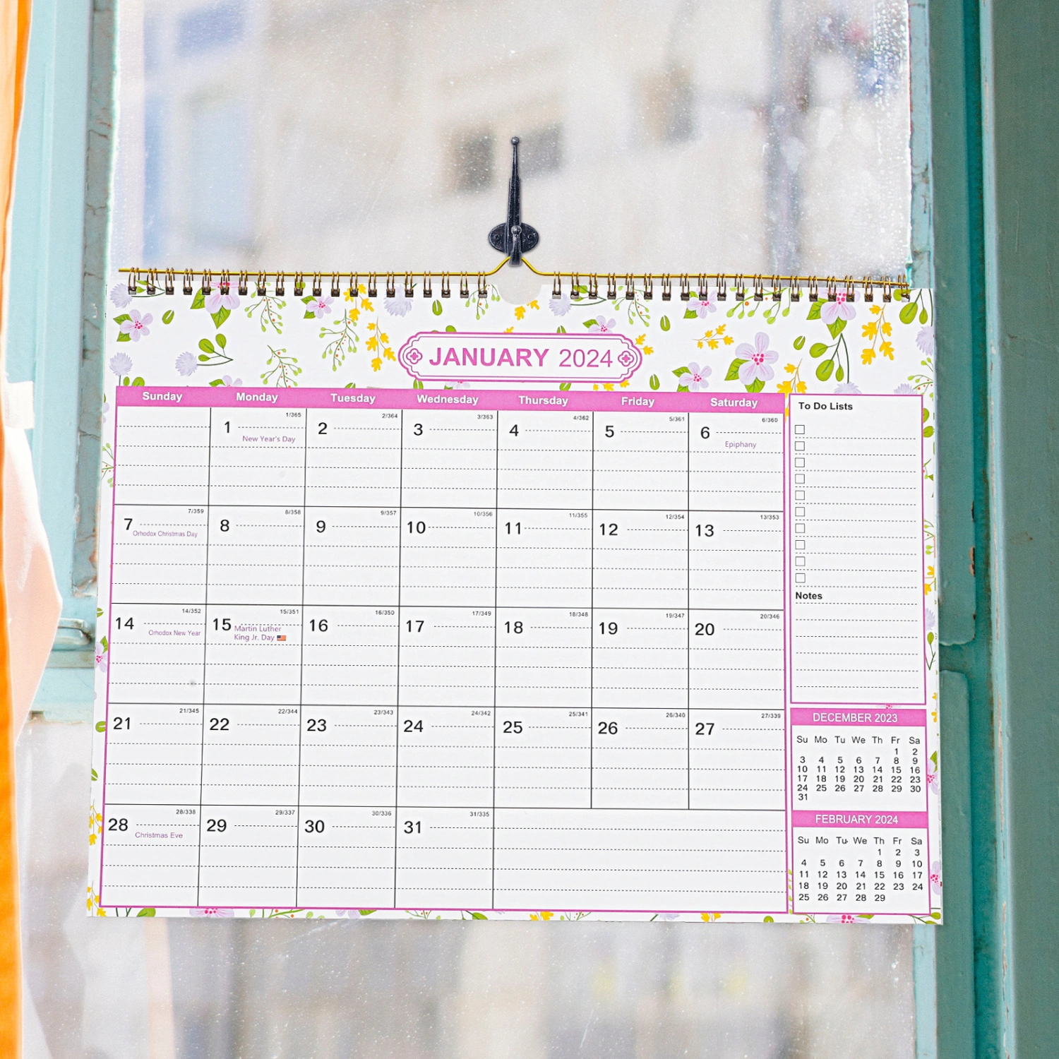 Countdown Calendar English Wall Calendar Monthly Calendar Wall Hanging Calendar for Home