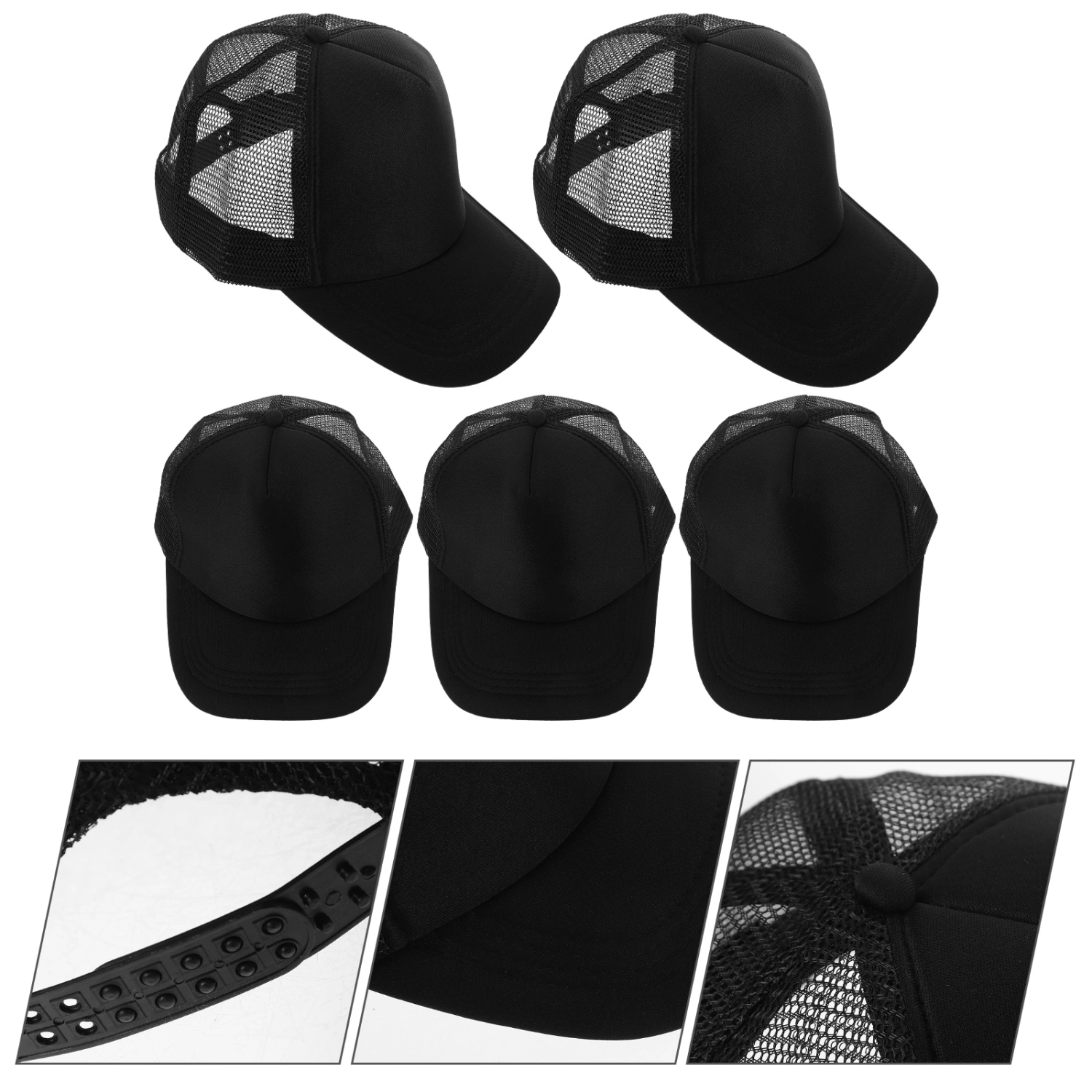 5pcs Heat Transfer Baseball Caps Blank Printing Hats Sublimation Baseball Hats