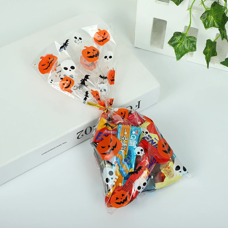 150pcs Halloween Treat Bags Spooky Treat Bags Candy Cookie Goodies Packing Bags