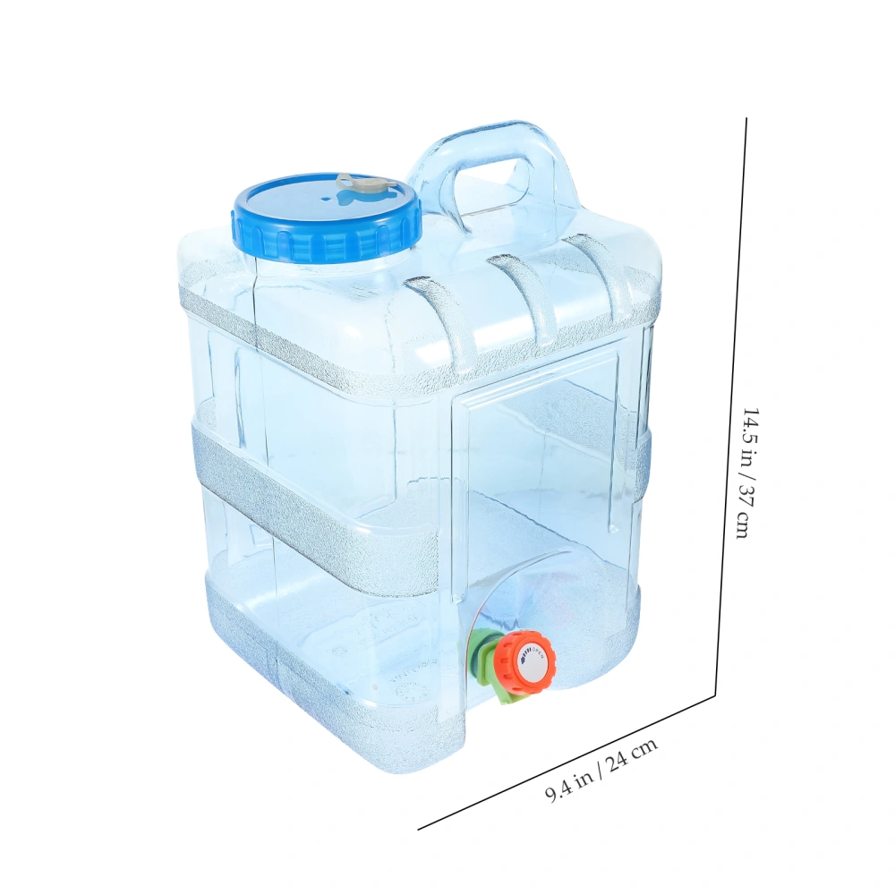 Transparent Water Bucket Large Water Container with Tap Outdoor Camping Water Jug