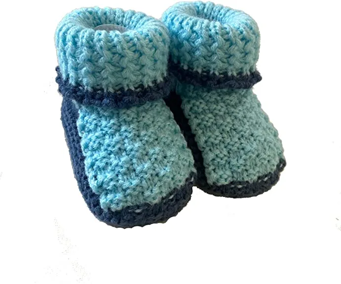 1 Pair Baby Knitting Shoes Woolen Yarn Handmade Crochet Booties Infant Crochet Shoes