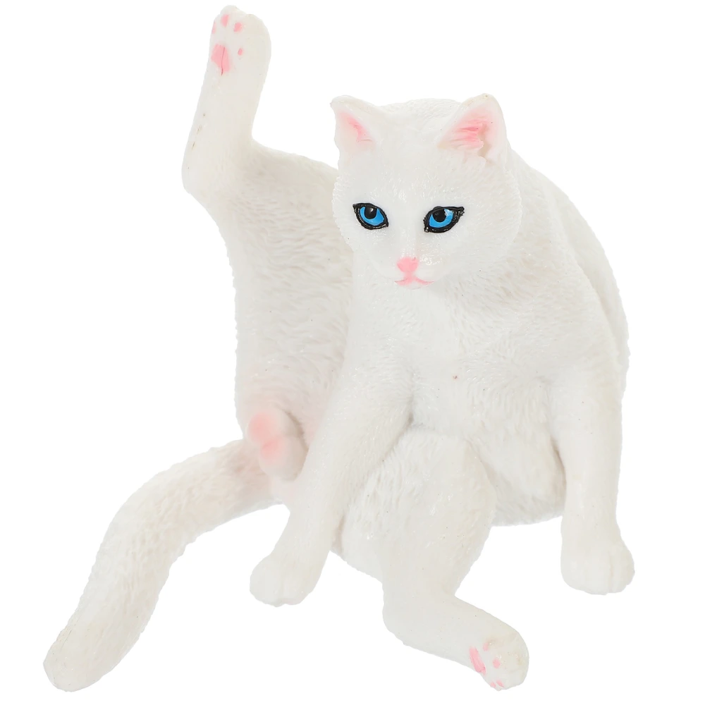 Cat Figurine Realistic Kitten Figurine Toy Animal Figure Desktop Kitten Ornament