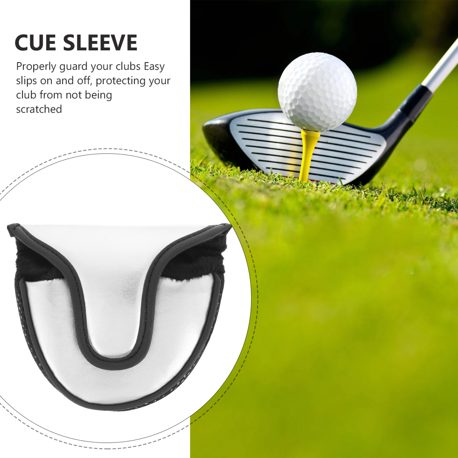 Golfs Putter Cover Putter Protective Cover Golfs Club Head Cover PU Golfs Head Cover