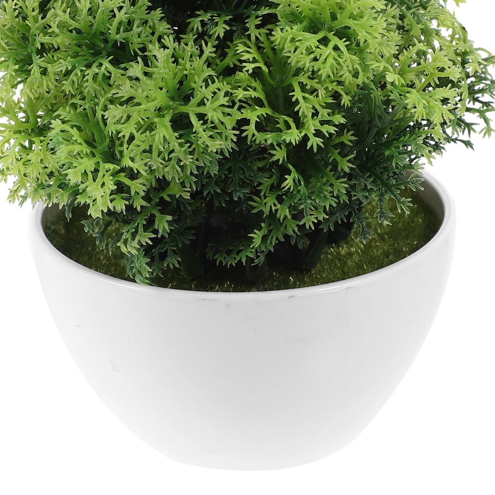 2Pcs Artificial Plant in Pot Faux Potted Plant Artificial Potted Plant Decoration Fake Bonsai