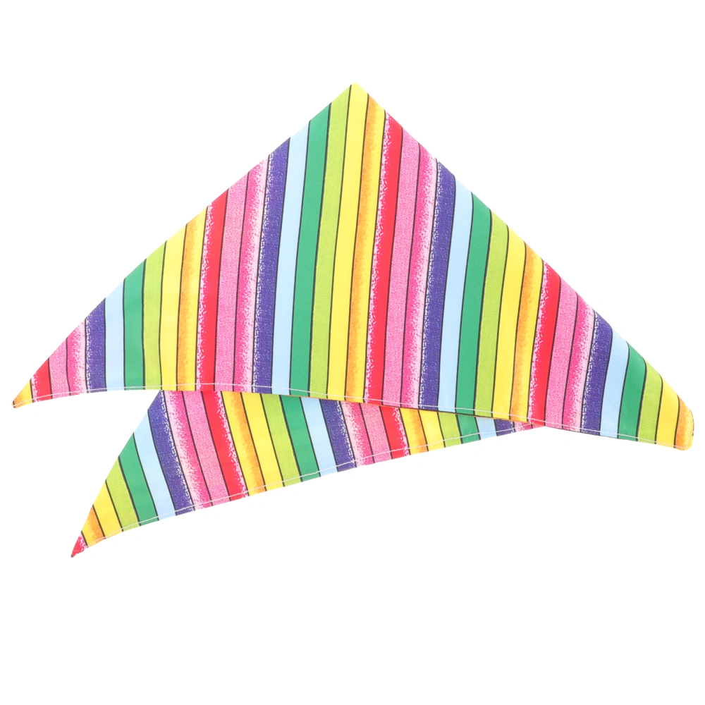 Rainbow Stripe Dog Triangular Bandana Pet Triangular Bandana Prop Pet Triangular  Scarf