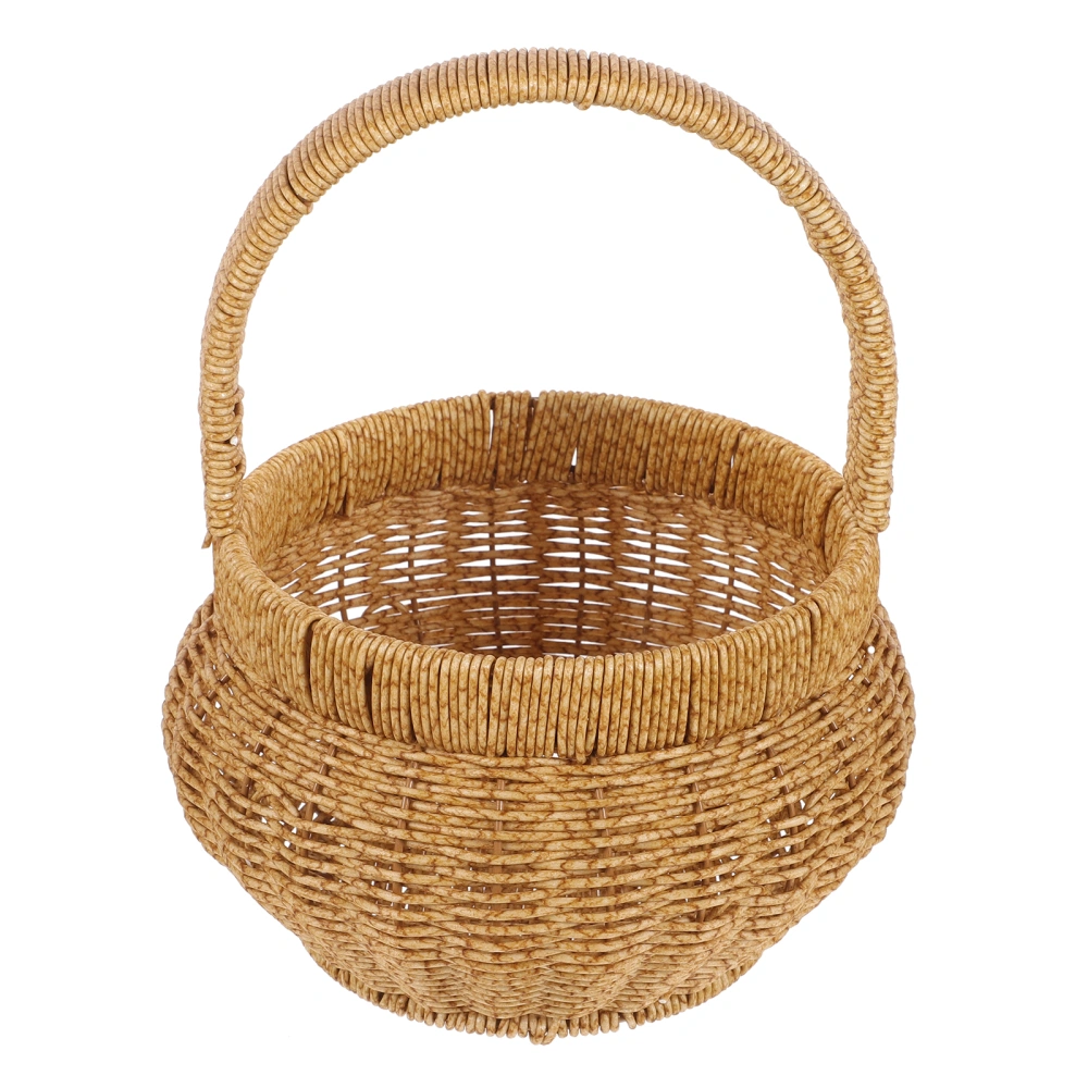 Multi-function Woven Basket with Handle Flower Arrangement Basket Egg Basket