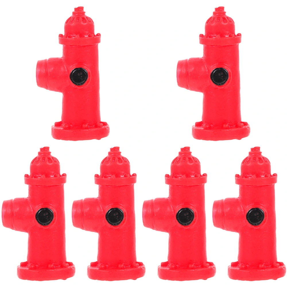 6pcs Traffic Road Fire Hydrant Models Imitated Street Traffic Signs Cognitive Toys