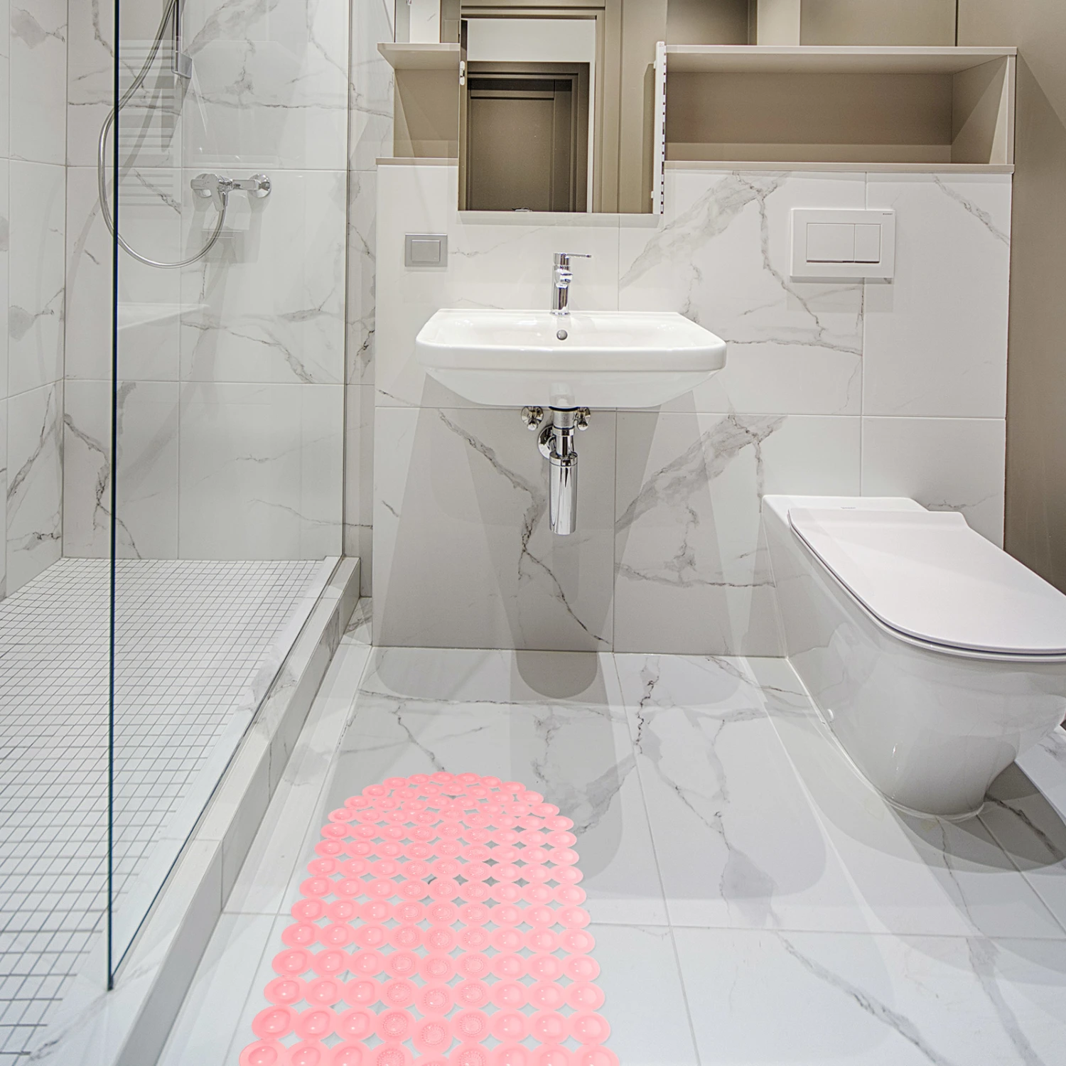 Bath Tub Shower Mat Nonslip Massaging Bathtub Mat Bathroom Mat with Drain Holes