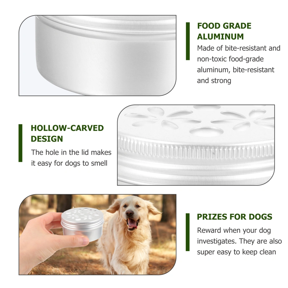 10pcs Dog Scent Work Tins Dog Nose Scent Training Boxes Aluminum Sniffle Box