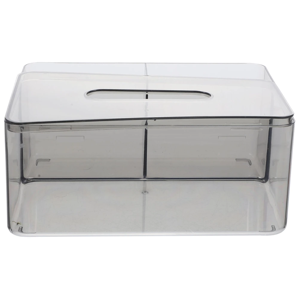 Clear Tissue Dispenser Box Facial Tissue Box Cover Holder Napkin Organizer for Bathroom Kitchen