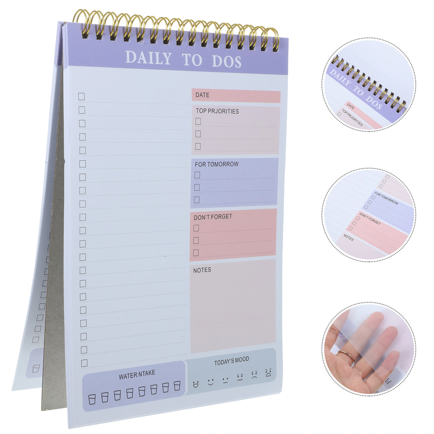 Practical Planner Notepad Tear off Notepad Portable Planner for Daily Schedule To Do List(A5)