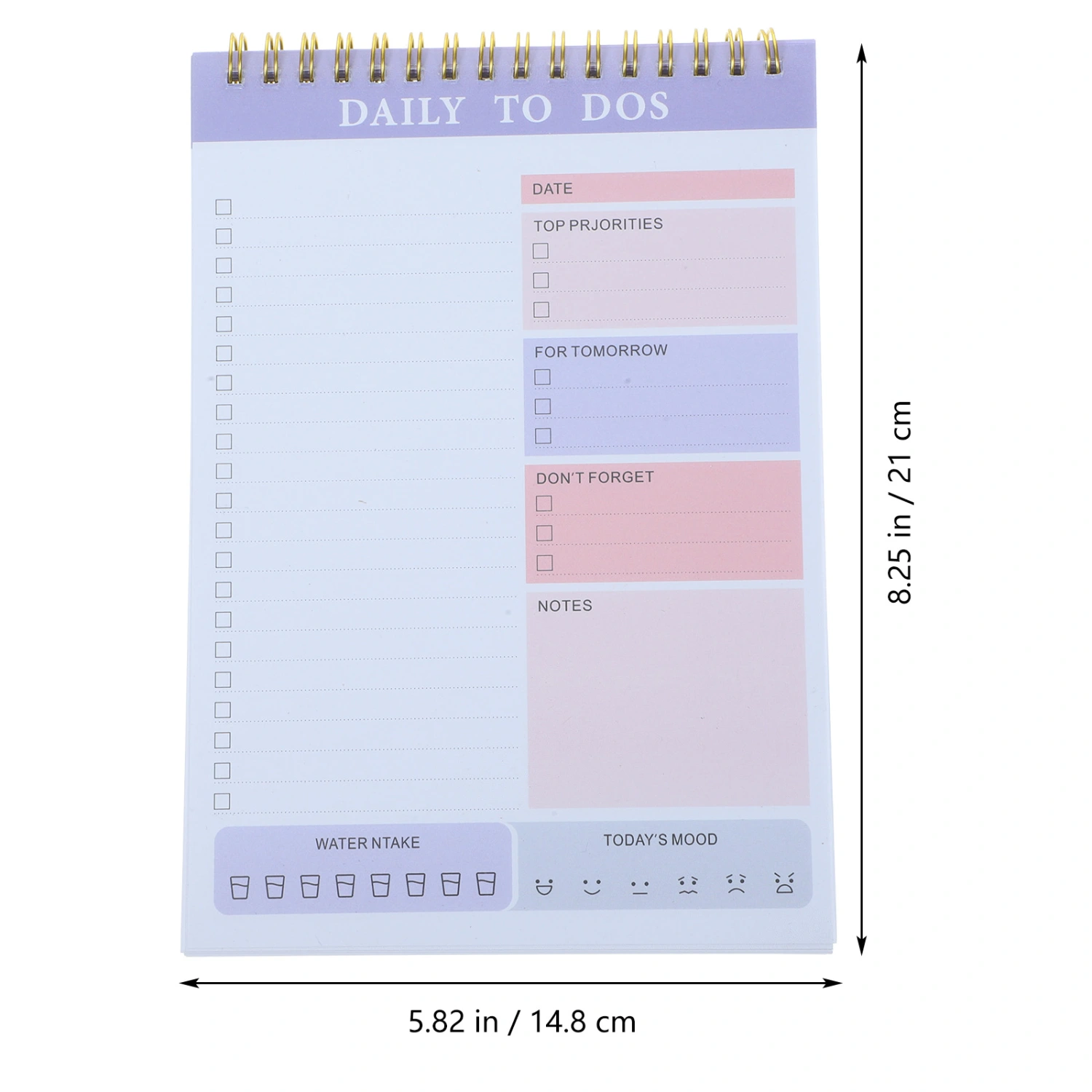 Practical Planner Notepad Tear off Notepad Portable Planner for Daily Schedule To Do List(A5)