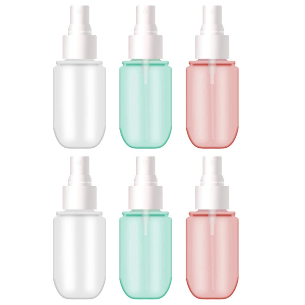 6pcs Empty Spray Bottle Push Type Cleansing Water Dispenser Makeup Lotion Pump Jar