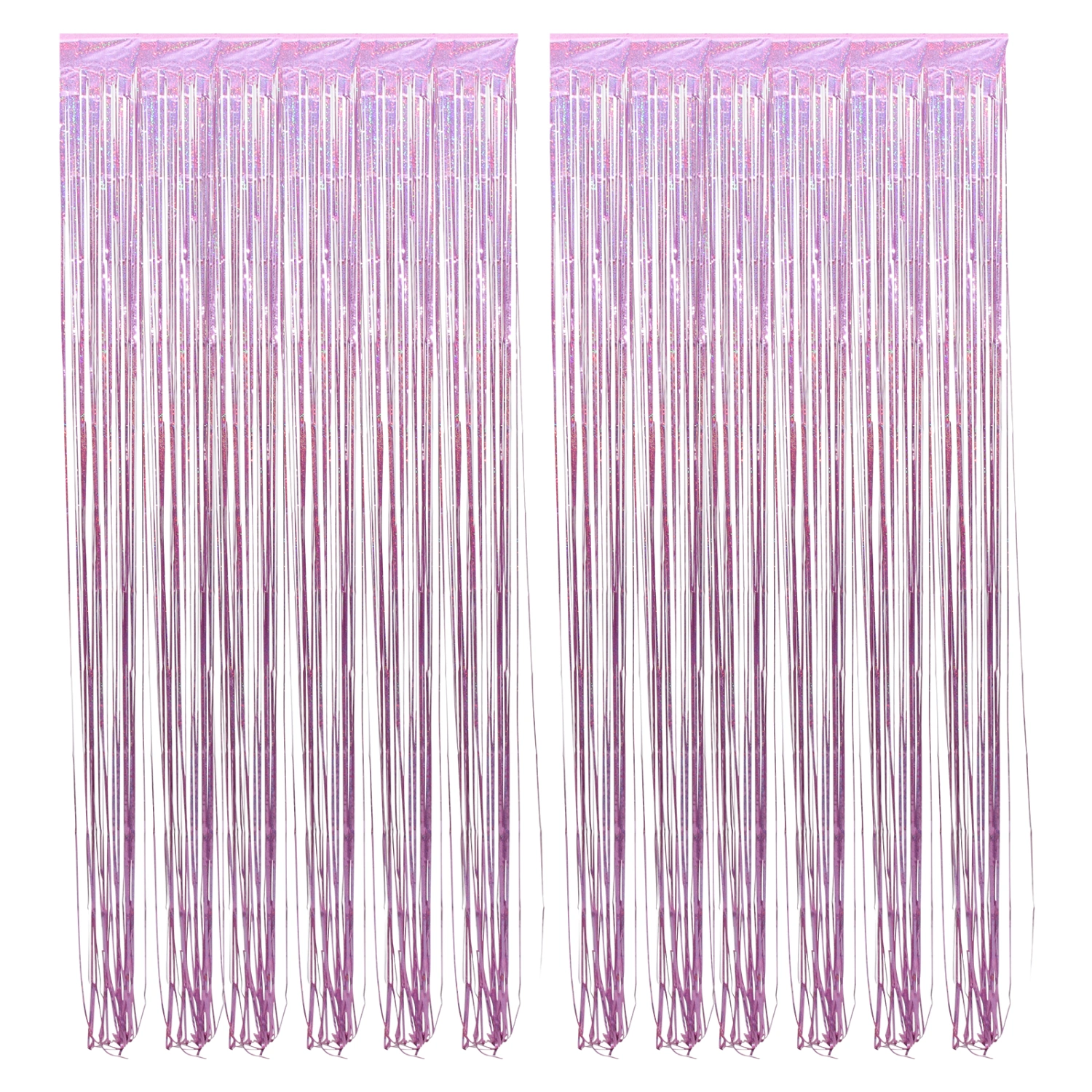 2pcs Tinsel Curtain Glitter Tinsel Fringe Curtains Background Decoration