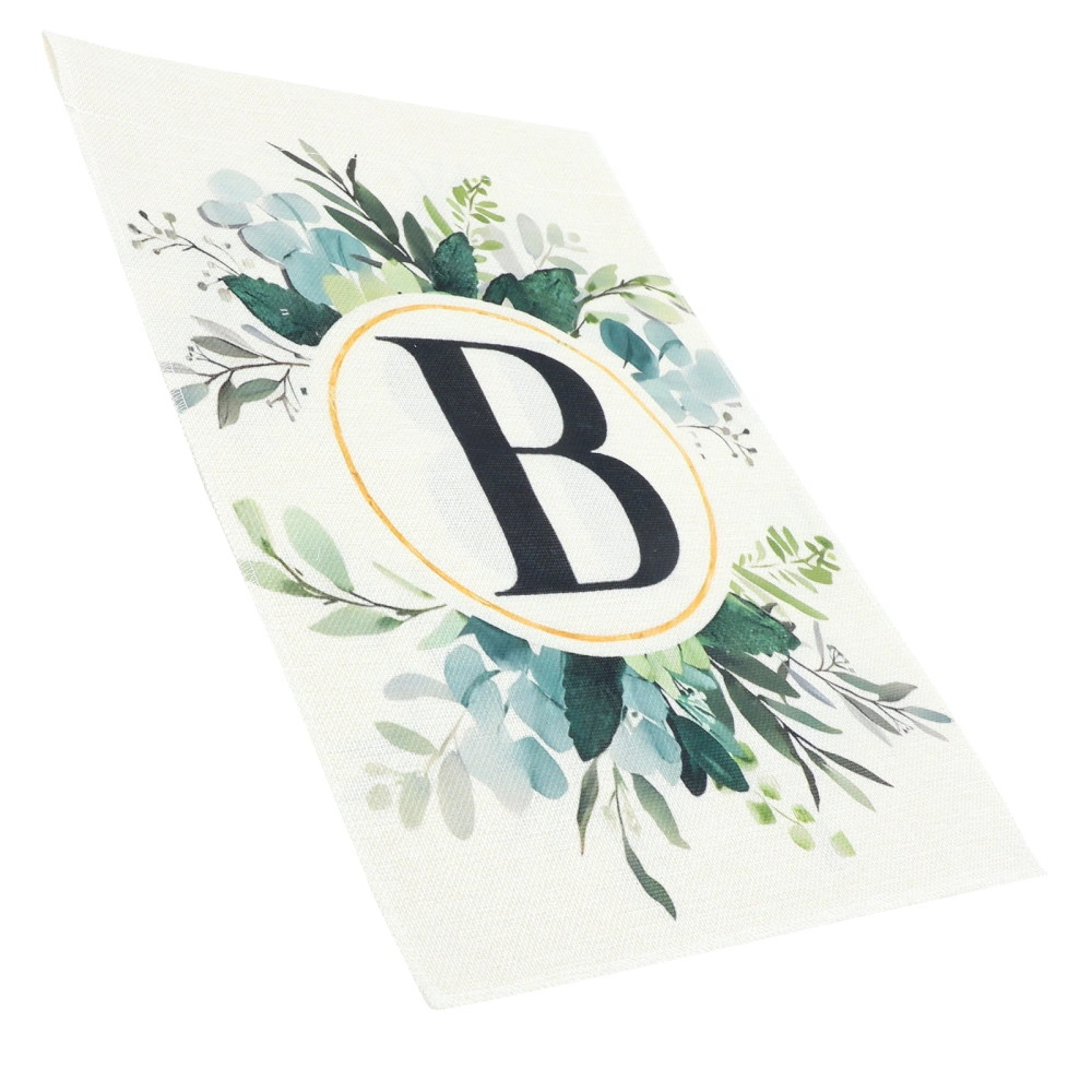 Letter B Garden Flag Floral Plants Prints Garden Flag Outdoor Yard Flag Decoration