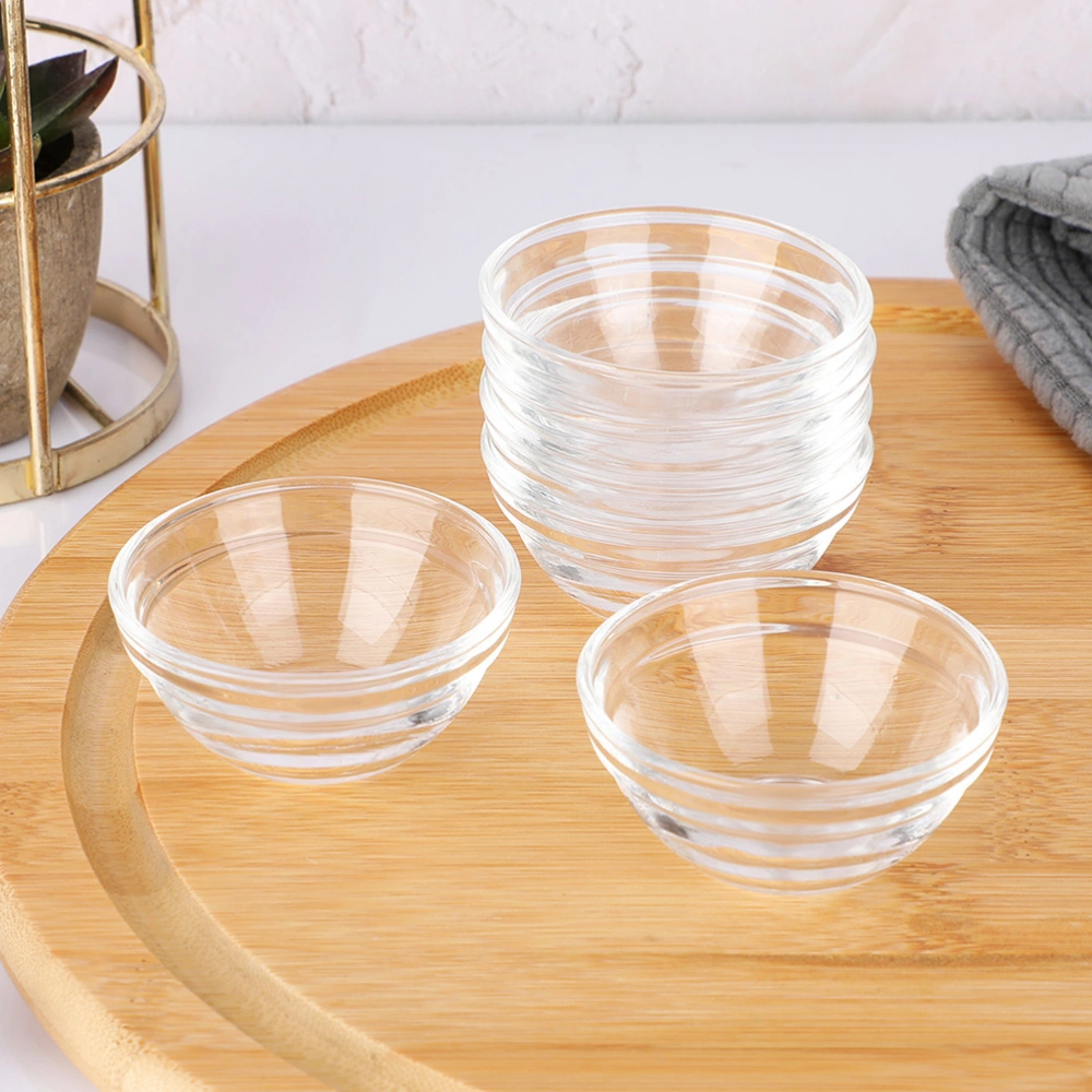 6Pcs Glass Bowls Decorative Glass Fruit Ice Cream Bowl Pudding Bowls Appetizer Container