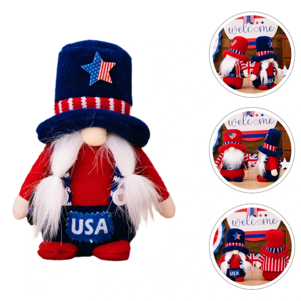 Independence Day Gnome Adornment Festival Gnome Decor Memorial Day Gnome Doll