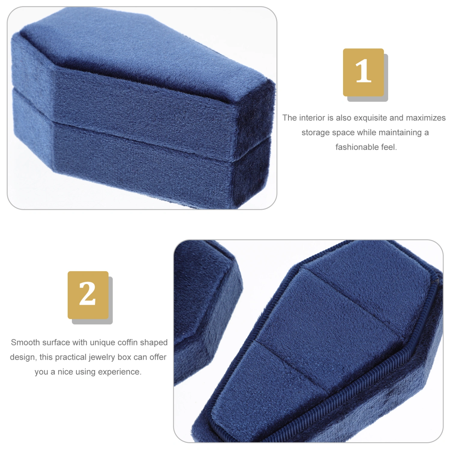 Funny Coffin Shaped Jewelry Holder Halloween Jewelry Box Ring Storage Case