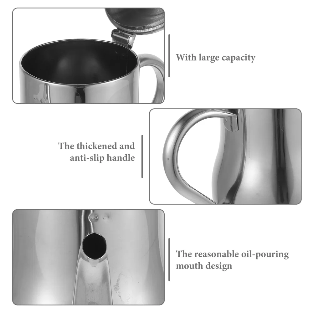 Stainless Steel Oil Pot Oil Kettle Stainless Steel Oil Pot Oil Dispenser