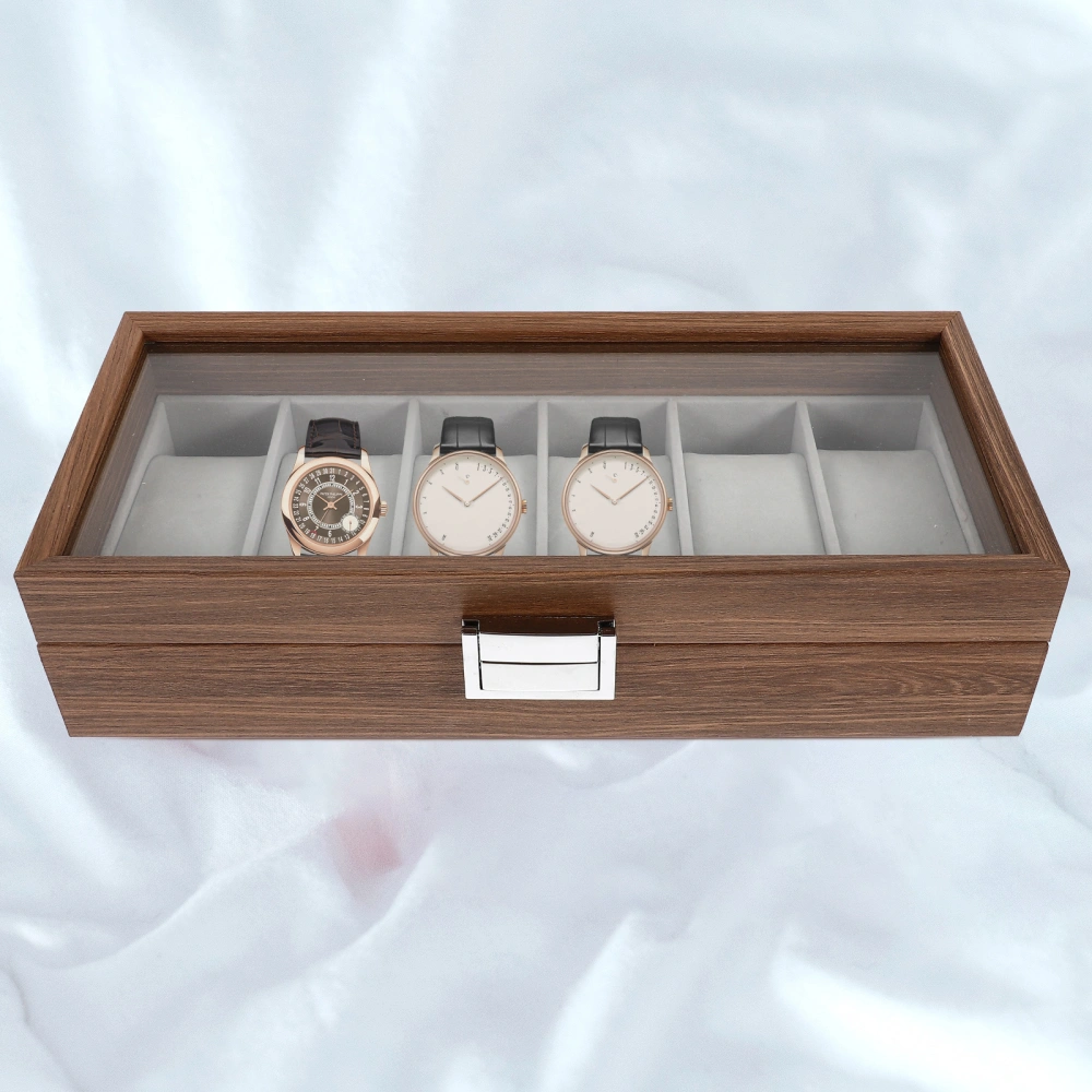 Watch Display Case 6 Slots Watch Box Portable Watch Storage Box Jewelry Case