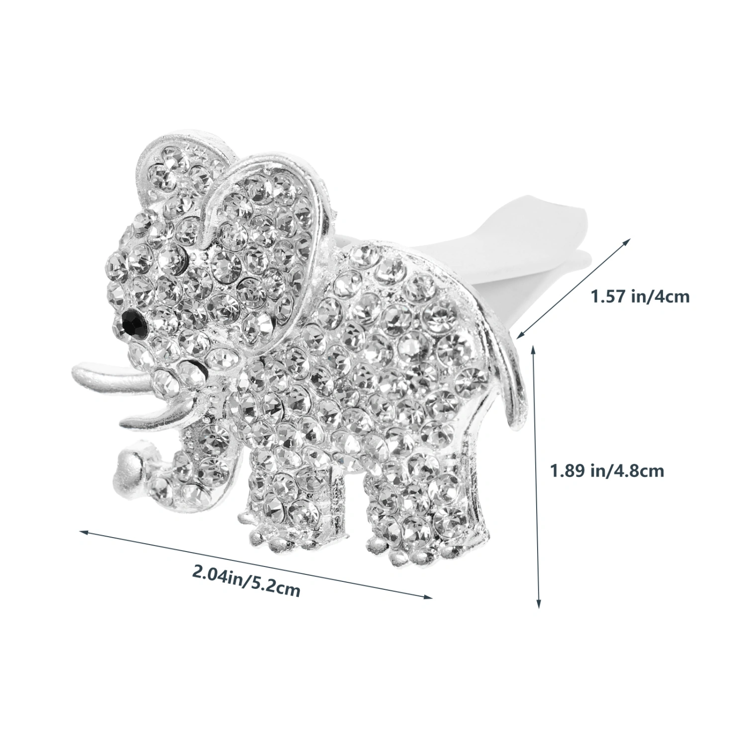 2pcs Crystal Elephant Car Air Vent Clip Car Diffuser Clip Elephant Car Accessories